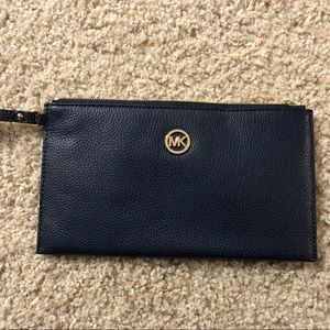 Michael Kors leather wallet. Navy blue.